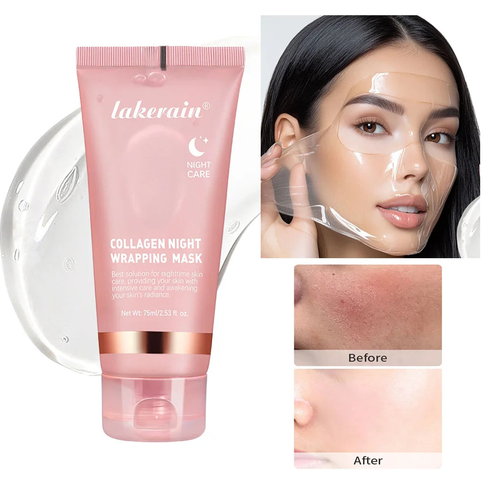 Korean Deep Collagen Night Peel-Off Mask – Anti-Wrinkle Lifting & Hydrating Skin Care