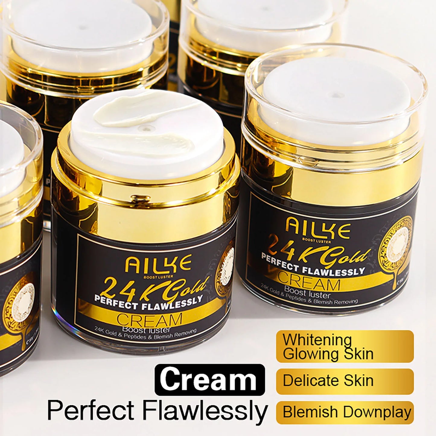 PROMOTION - AILKE 24K Gold Flawless Skincare Set - Complete Anti-Aging & Brightening System