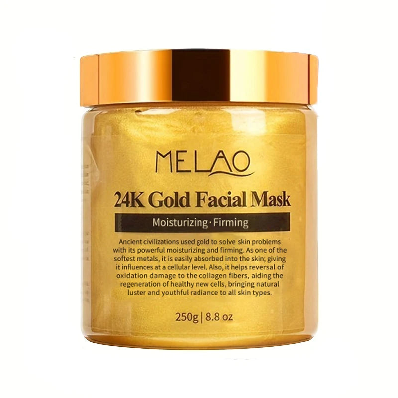 MELAO 24K Gold Face Mask - Luxury Collagen Moisturizing Beauty Treatment