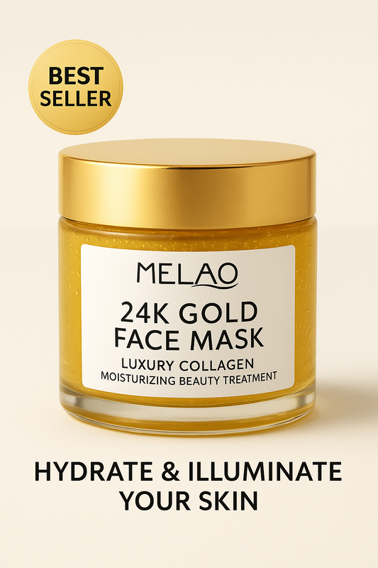 MELAO 24K Gold Face Mask - Luxury Collagen Moisturizing Beauty Treatment