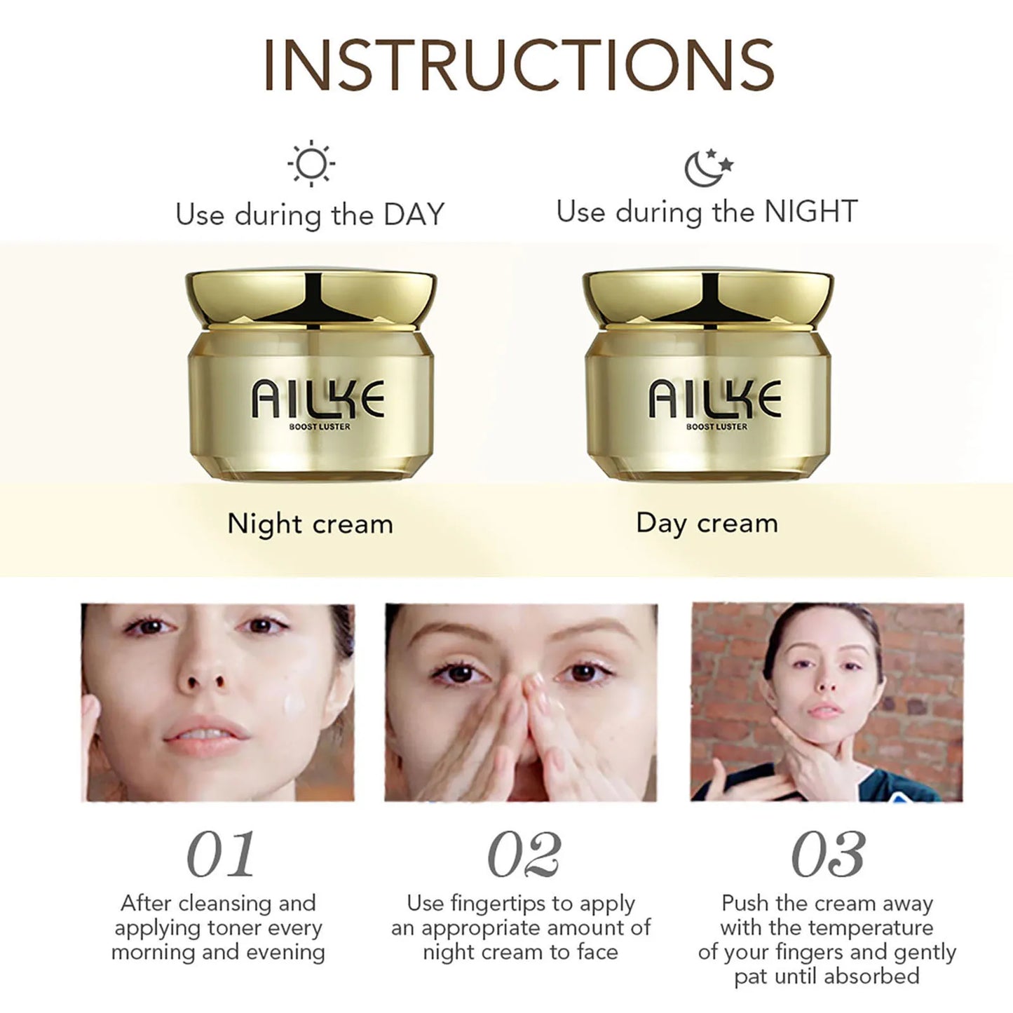 PROMOTION - AILKE Brightening Face Cream with Glutathione - Dark Spot Corrector & Anti-Aging Treatment