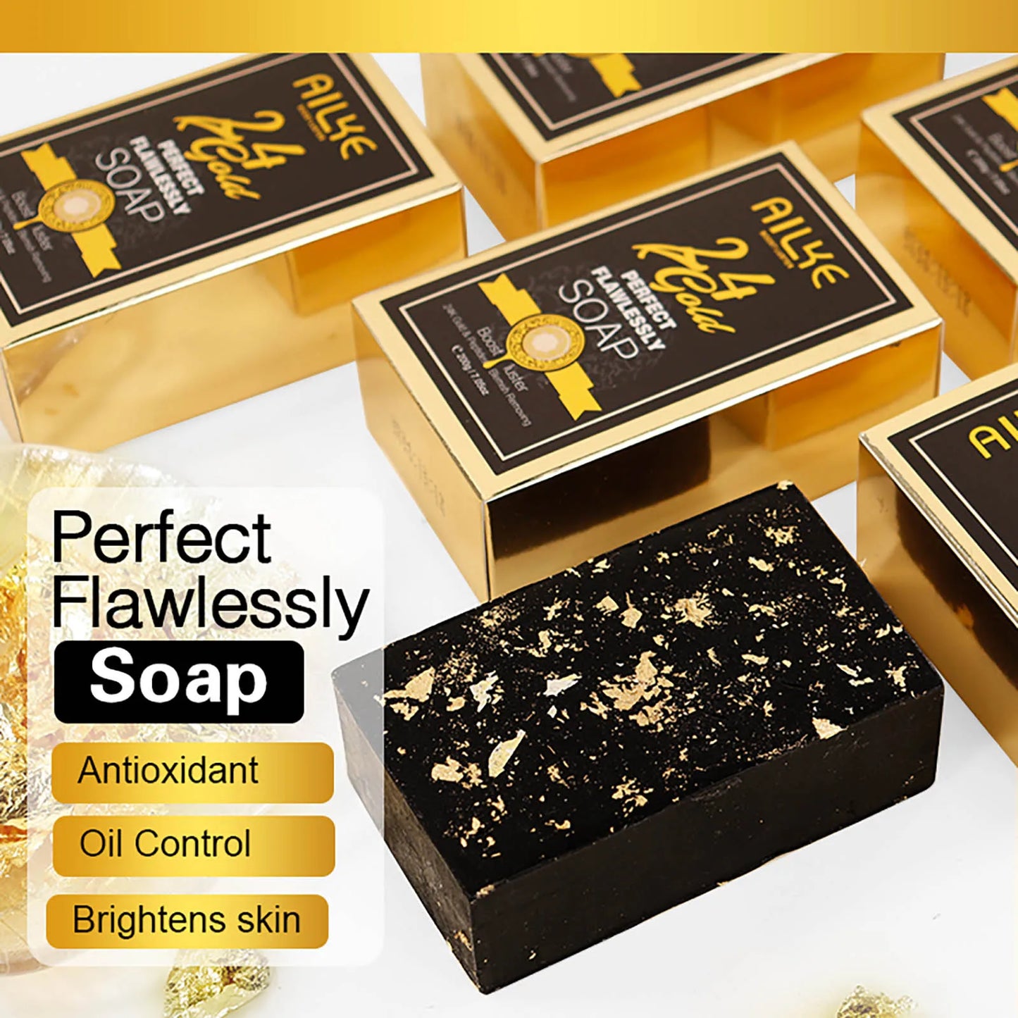 PROMOTION - AILKE 24K Gold Flawless Skincare Set - Complete Anti-Aging & Brightening System