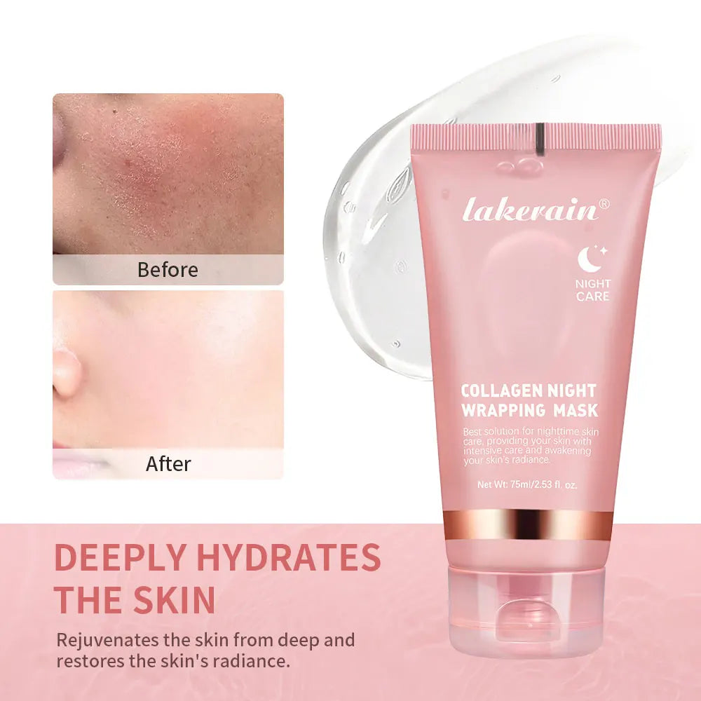 Korean Deep Collagen Night Peel-Off Mask – Anti-Wrinkle Lifting & Hydrating Skin Care