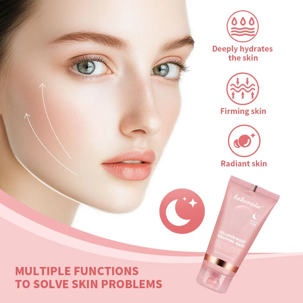 Korean Deep Collagen Night Peel-Off Mask – Anti-Wrinkle Lifting & Hydrating Skin Care