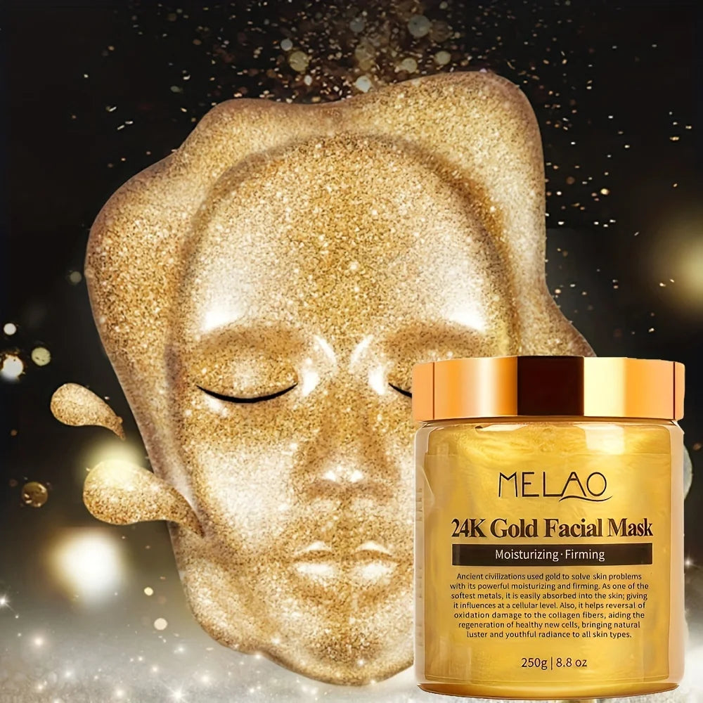 MELAO 24K Gold Face Mask - Luxury Collagen Moisturizing Beauty Treatment