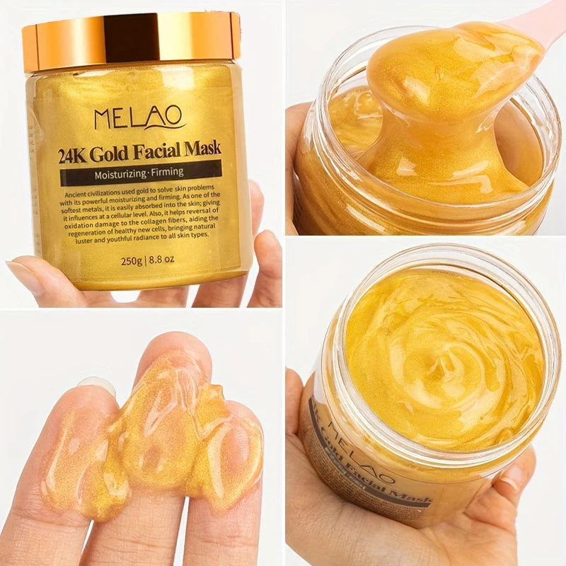 MELAO 24K Gold Face Mask - Luxury Collagen Moisturizing Beauty Treatment