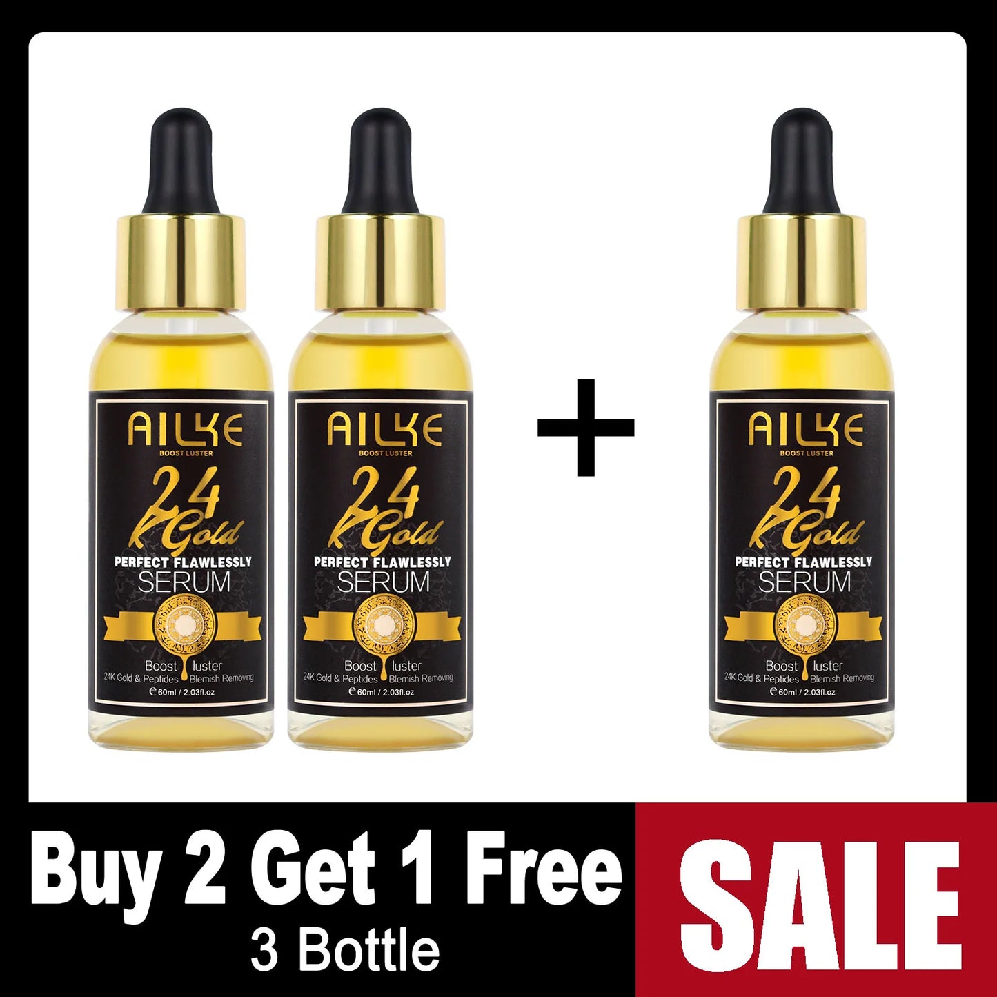 PROMOTION - AILKE 24K Gold Flawless Skincare Set - Complete Anti-Aging & Brightening System