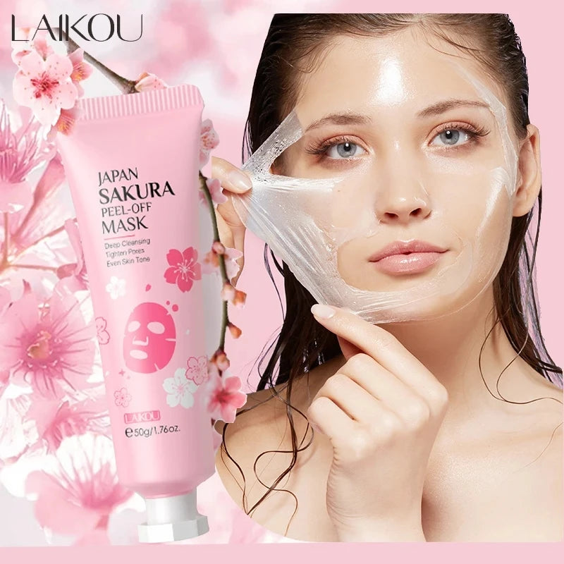 LAIKOU 24K Gold Sakura Peel-Off Face Mask – Anti-Wrinkle, Brightening & Blackhead Removal