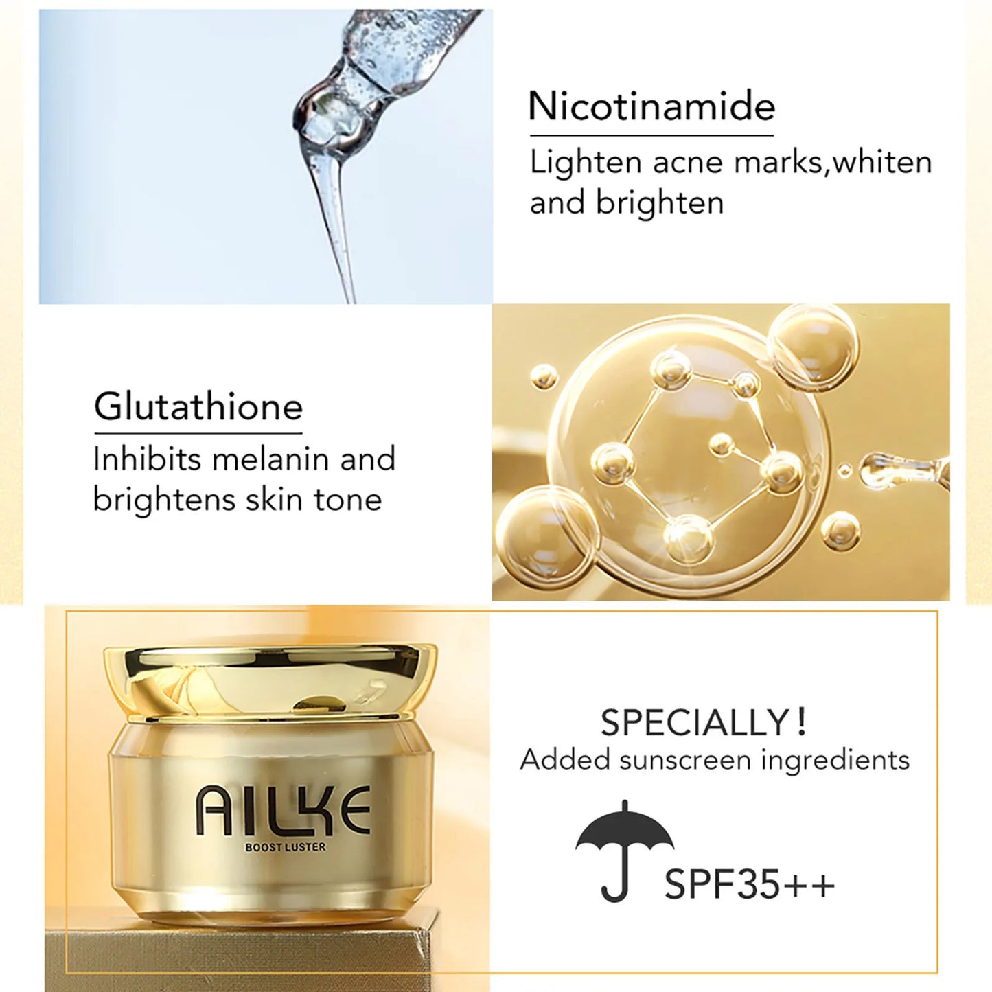PROMOTION - AILKE Brightening Face Cream with Glutathione - Dark Spot Corrector & Anti-Aging Treatment