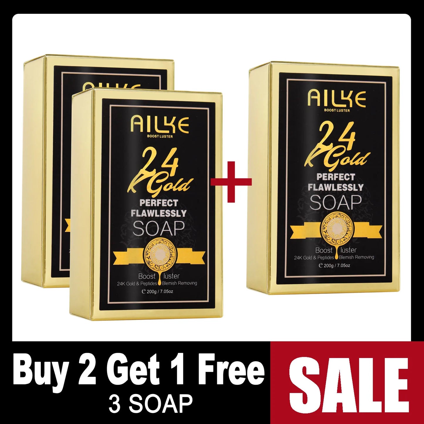 PROMOTION - AILKE 24K Gold Flawless Skincare Set - Complete Anti-Aging & Brightening System