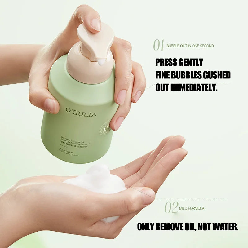 Tea Tree Oil Control Cleanser - Deep Cleansing Pore Purifying Mousse
