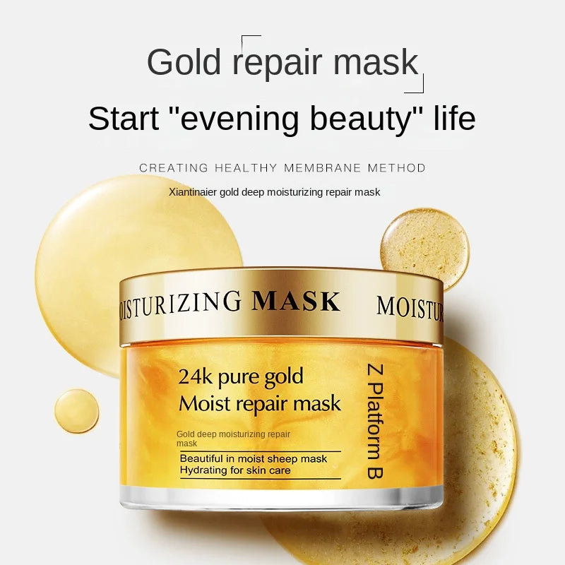 24K Gold Sleeping Mask - Overnight Anti-Aging Pore Minimizing Treatment