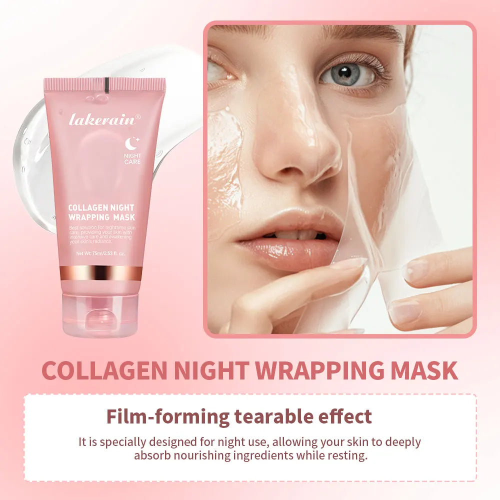 Korean Deep Collagen Night Peel-Off Mask – Anti-Wrinkle Lifting & Hydrating Skin Care
